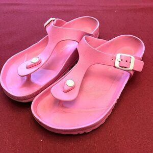 Women's Birkenstocks Gizeh EVA Pink Thong Sandals Size 39